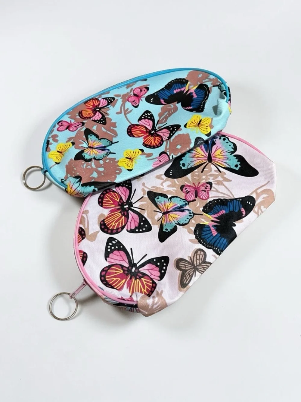 Butterfly Cosmetic Bag Set | Zipper Makeup Pouch Duo | Travel Toiletry Organizer - Picture 6 of 6